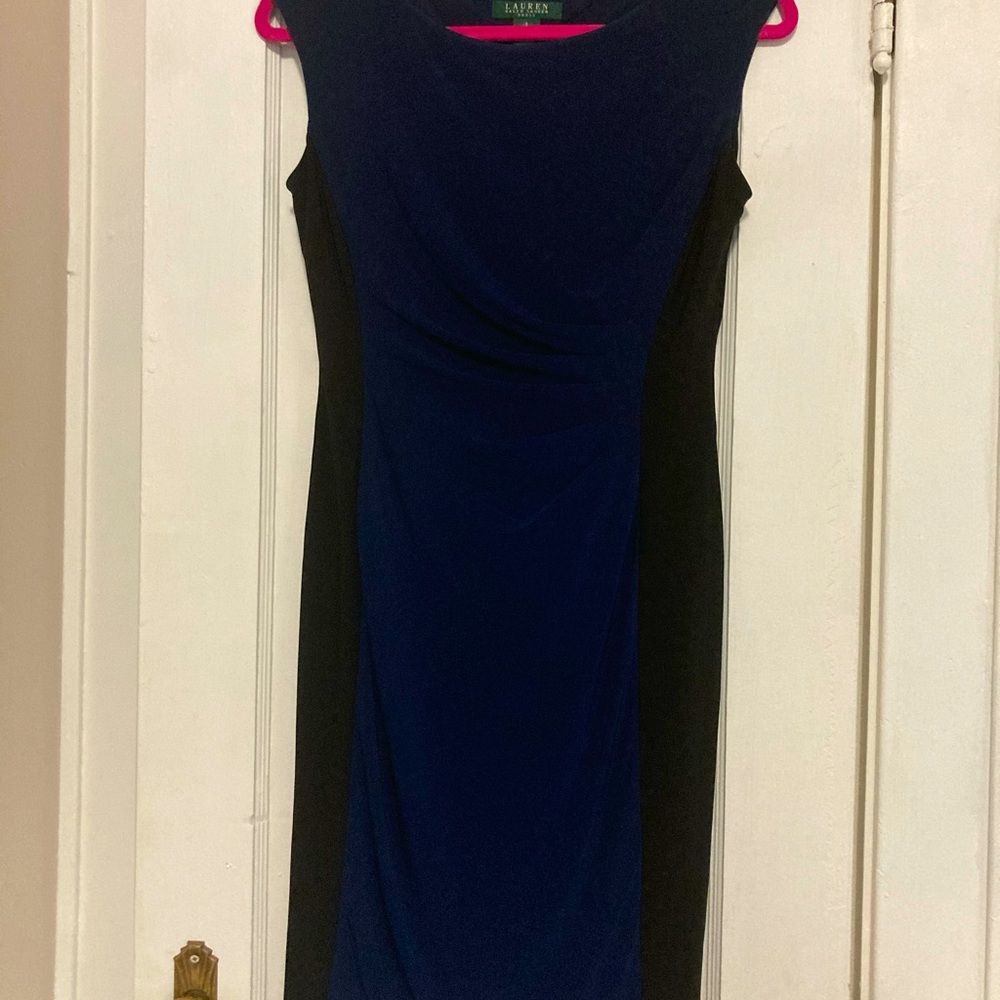 Lauren by Ralph Lauren Navy and black dress.
